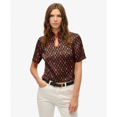 Haut en jacquard à col Mao SUPERDRY