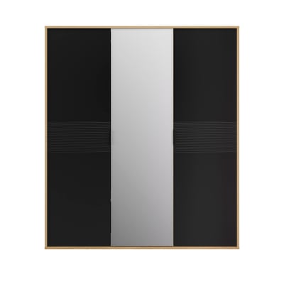Armoire 3 portes mat avec miroir central GAMI