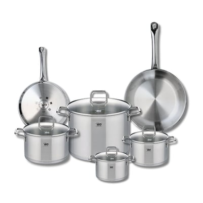 2 poêles 24/28cm + 4 faitouts 14/16/20/26cm PROFI CITRIN ELO