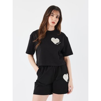 Crop top tee wicker heart PROJECT X