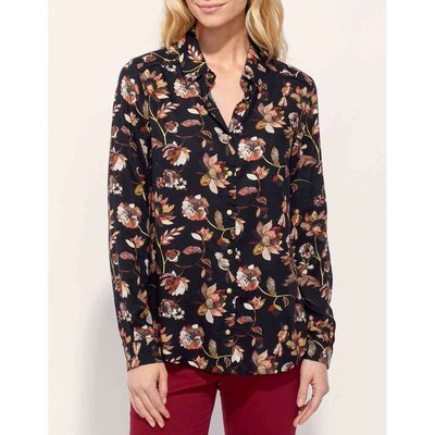 Chemisier noir fleuri La Redoute