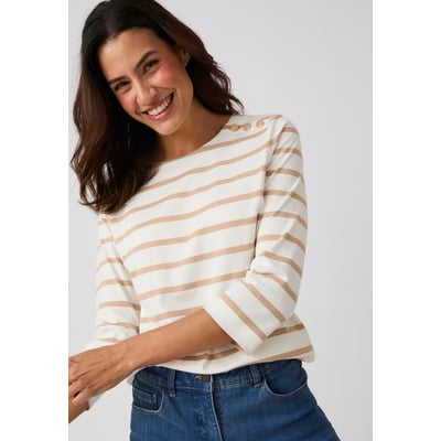 T-shirt rayé pur coton DAMART