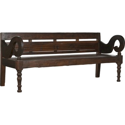Banc en teck massif sculpté pour intérieur élégant RECOLLECTION