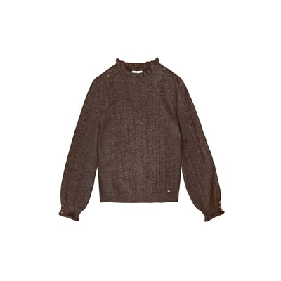 Maglione con volant ed effetto sangallo, Maxine LA PETITE ETOILE