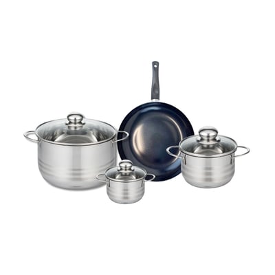 Batterie 1 poêle 24cm + 3 faitouts 12/16/24cm PRIMA BRILLANT ELO