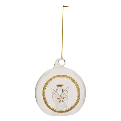 Boule verre intérieur ange D.10 cm transparent FEERIC LIGHTS & CHRISTMAS