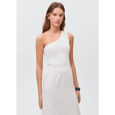Robe asymétrique nid-d'abeilles MANGO TEEN