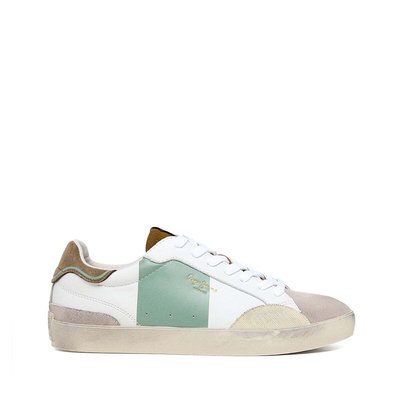Sneakers En Cuir Avec Détails En Daim PEPE JEANS