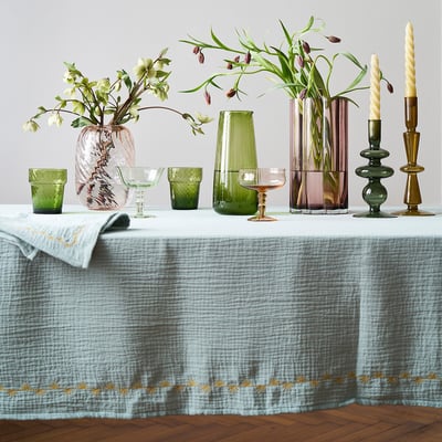 Kumla Tablecloth in Embroidered Cotton Muslin LA REDOUTE INTERIEURS