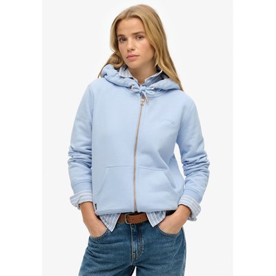 Felpa con cappuccio cerniera e logo Essential SUPERDRY