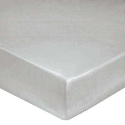 Drap housse satin - ARTY BLANC DES VOSGES