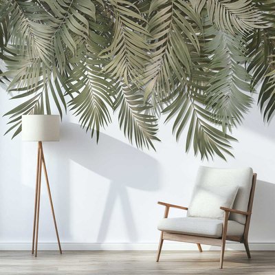 Papier peint palmes suspendues HEXOA