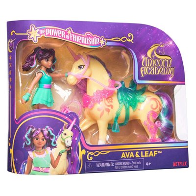 Unicorn Academy - L'ecole des licornes - Licorne Leaf + Poupée Ava SPIN MASTER