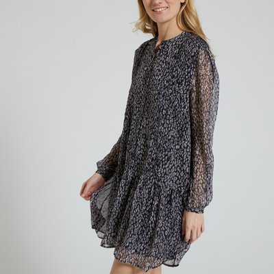 Vestido curto evasé, gola Mao PEPE JEANS