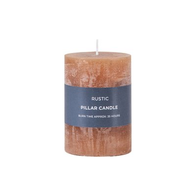 Pack of 2 10cm Pillar Candle Rustic Amber SO'HOME