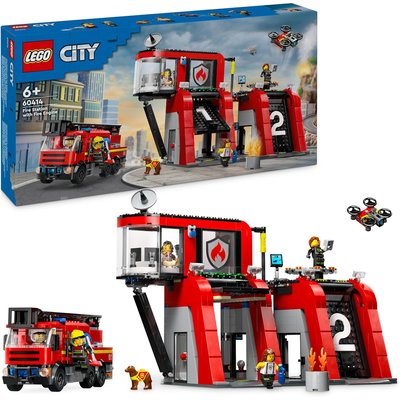 La caserne et le camion de pompiers LEGO