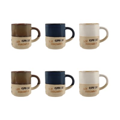 Lot de 6 tasses assorties 20cl, MACCHIATO NOVASTYL