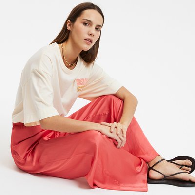 Wijde, vloeiend vallende broek met elastische tailleband LA REDOUTE COLLECTIONS