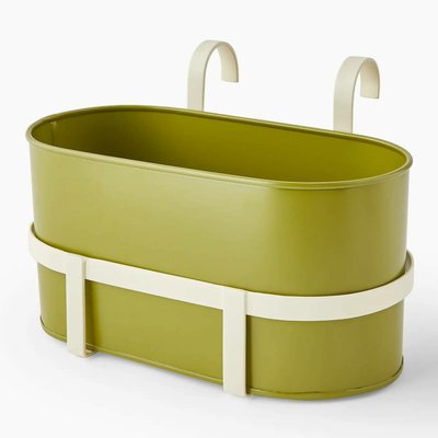 Jardinière bicolore, 35 cm taille M, en métal MONOPRIX