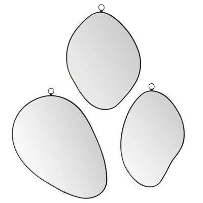 Set de 3 miroirs noirs à suspendre WADIGA
