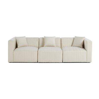 Canapé Modulable en Velours  3 places - NOVA LISA DESIGN