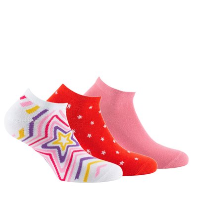 Lot de 3 paires d'invisibles en coton motifs étoiles KINDY