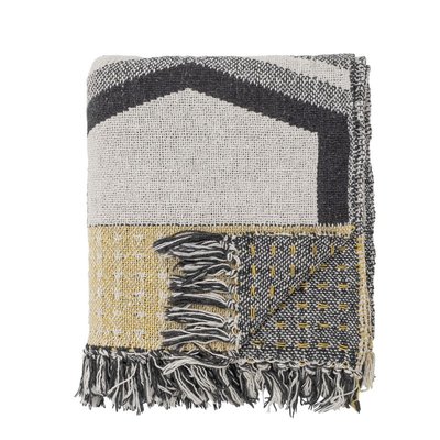 Plaid chic coton motif graphique  ANNLI BLOOMINGVILLE