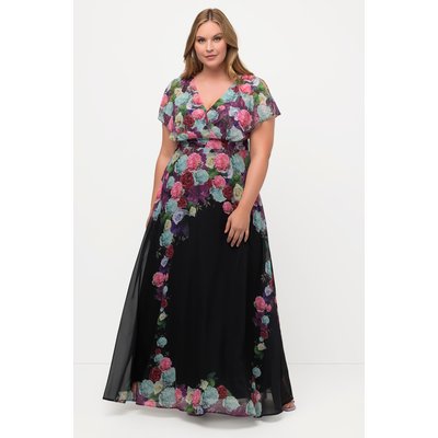 Robe maxi en mousseline à fleurs. Décolleté ULLA POPKEN