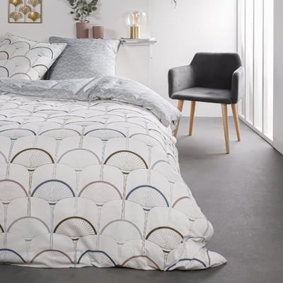 Parure de lit coton 2 personnes imprimé graphique SUNSHINE TODAY