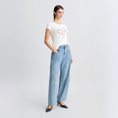 T-shirt avec imprimé et strass LIU JO