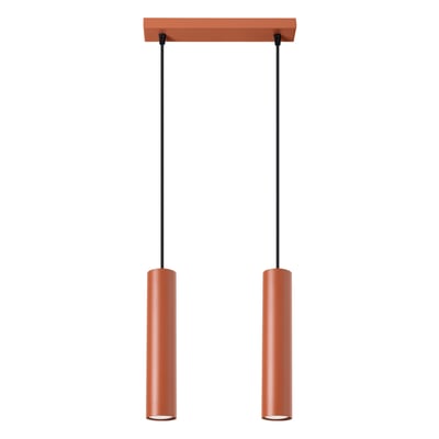 Suspension Acier Ocre Rouge GU10 2 Lagos EDEN