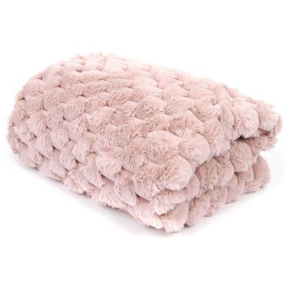 Plaid en polyester tissu doux nid d'abeille Opulence 120 x 150 cm CMP