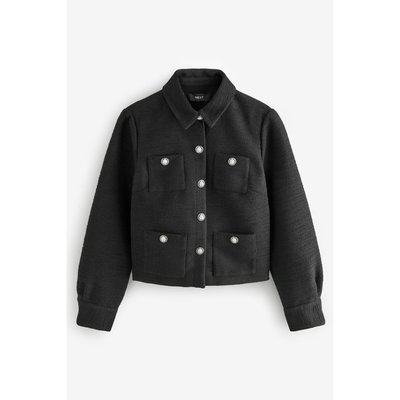Veste-chemise boutonnée en maille bouclée NEXT