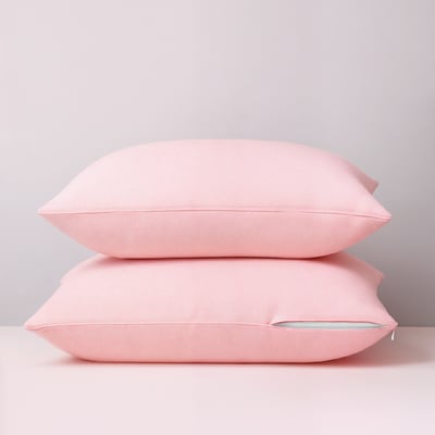 Lot de 2 Taies d'oreiller 2 en 1 - Alèse absorbante intégrée - Coloris Sable DODO