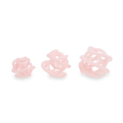 Set of 3 Pink Glass Knot Ornaments SO'HOME