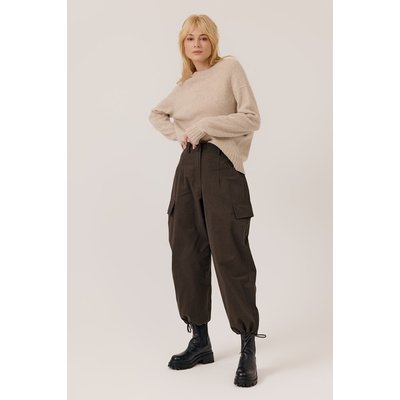 Pantalon Elise cargo kaki ample avec bas resserrés et poche utilitaire ARTLOVE