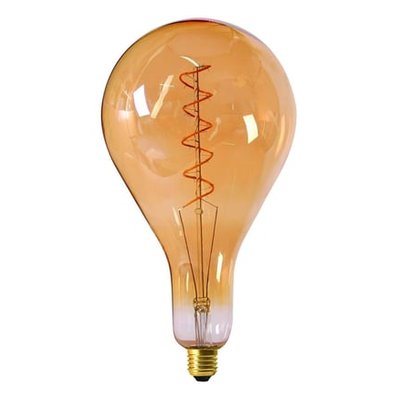Ampoule Big Bulb E27 Filament Led Twisted 6w Dimmable Ambré GIRARD SUDRON