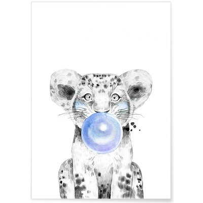Poster Bulle de Lionceau Bleue L'AFFICHERIE