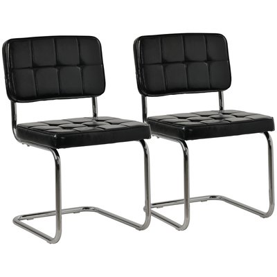 Chaises cantilever en simili, lot de 2, Maria, MARIA HAPPY GARDEN