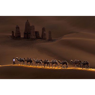 Tableau desert du Kumtag HEXOA