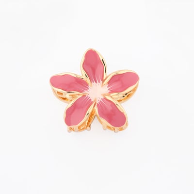 Pince à cheveux fleur rose BALABOOSTE