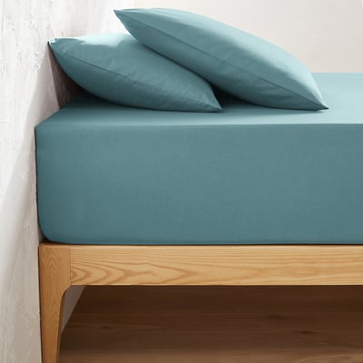 Drap housse uni coton, bonnet 32cm, Scenario LA REDOUTE INTERIEURS