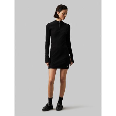 Robe courte, manches longues, logo CK CALVIN KLEIN JEANS