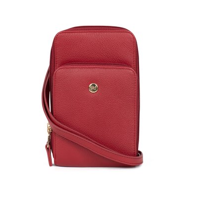 Pochette téléphone avec portecartes  Stop RFID  Cuir LUNA HEXAGONA