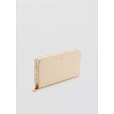 Grand portefeuille effet croco MANGO