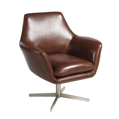Fauteuil pivotant en cuir ANGEL CERDA