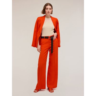 Pantalon jambe large en mélange de lin et viscose MOTIVI