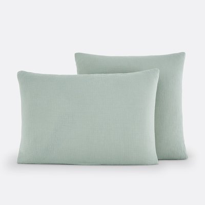 Funda de almohada de gasa de algodón/algodón lavado, Kumco LA REDOUTE INTERIEURS