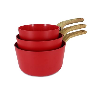 Set de 3 casseroles en aluminium, COLORAMA MENASTYL
