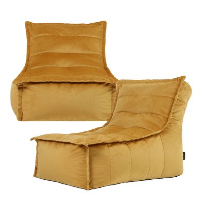 Lot de 2 Poufs chauffeuse velours - DOLCE ICON